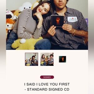 NWT Selena Gomez Benny Blanco I Said I Love You First - Standard Signed CD